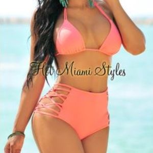 NWT Coral High Waist Bikini